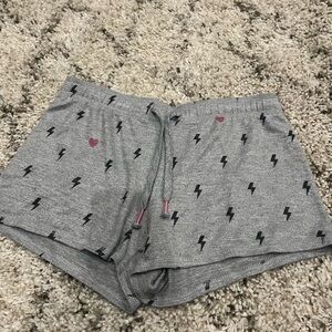 PJ SALVAGE LIGHTNING BOLT & HEART PAJAMA SHORTS
